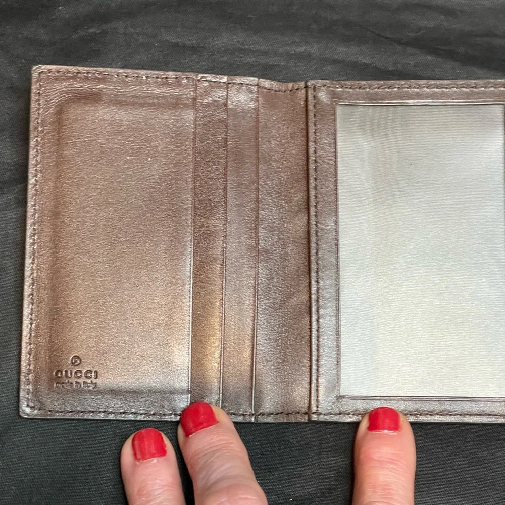 Gucci GG Brown Leather Card Holder - Picture 2 of 5